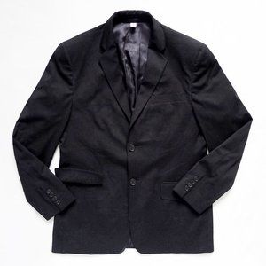 NWOT TAG CALVIN KLEIN 2 Button Black Suit Jacket Blazer + Pockets Large Regular